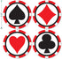 Casino Night Party Pack - Plastic Beverage Cups, Drink Coasters, and Table Cover Set (Serves 12)