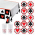 Casino Night Party Pack - Plastic Beverage Cups, Drink Coasters, and Table Cover Set (Serves 12)