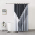 Black Shower-Curtain Grey Water-Repellent Gray-Modern-Bathroom - Black White Grey Geometric Shower Curtain 72×72 Inch