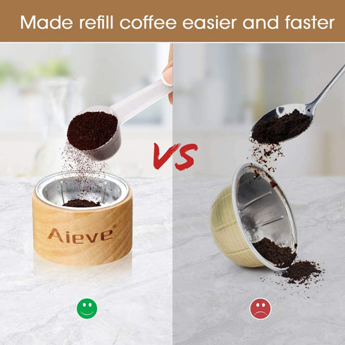 AIEVE Aluminum Foil Seals Kit for Nespresso Capsules VertuoLine with 80Pcs Aluminum Foil Seal Lid, Holder, Scoop, Brush, for Refilling Nespresso Vertuo Pods Reusable Vertuoline Pods (Pods Not Included