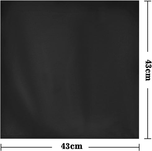 FEQO 30 Pack Black Satin Napkins Square Satin Dinner Napkins Soft Silk Napkin Table Napkins for Weddings Dinner Restaurant Party Decoration, 17 x 17 inch