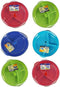(Set of 6) Microwave Food Storage Tray Containers - 3 Section / Compartment Divided Plates w/ Vented Lid