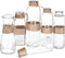 Jelofly Glass Vases Clear Flower Bud Vase in Differing Unique Shapes Creative Rope Design - Set of 6