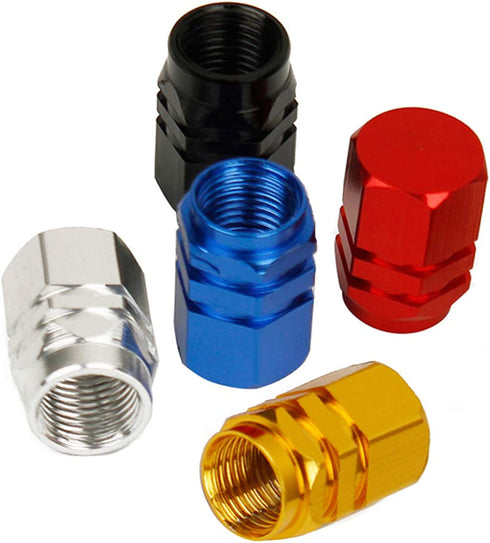 Tire Stem Valve Dust Caps, Car Wheel Air Aluminum Covers, 40 Pack - 5 Color