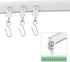Refrze Ceiling Curtain Track, Curved Curtain Track Ceiling Mount, Room Divider Ceiling Track for Curtains, RV Curtain Track,Curtain Rail Ceiling Wall Mount for L Shape U Shape Bay Windows(8ft)