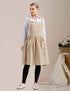 Nanxson Women Cotton Linen Bib Apron Cross Back Work Apron for Cooking,Baking,Crafting,Flower Arrangement CF3046