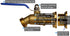 RAINPAL RBS024 Brass Rain Barrel Spigot (LF Compliant 3/4" Quarter Turn Ball Valve w/ Bulkhead Fitting and Thread Tape, 7 GPM)