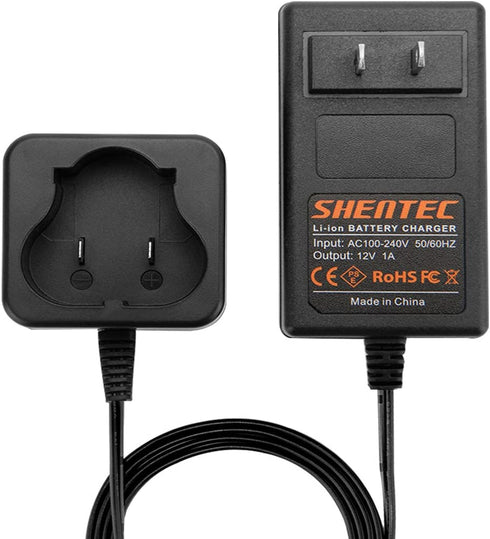 Shentec 12V Li-ion Battery Charger Compatible with Black and Decker 12V BL1110 BL1310 BL1510 LB12 LBX12 LBXR12 Pod Style Battery (Not Compatible with Firestorm Battery and PS130 Battery Ni-MH/Ni-CD)