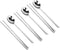 YAPULLYA Polished Stainless Steel Spoons and Chopsticks Set, Korean Chopsticks and Spoons tableware with long-hand, Reusable, set of 3-silver