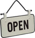 Foreside Home and Garden Small Open Closed Sign, White, Black