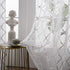 YJ YANJUN Sliver White Sheer Curtains for Bedroom 63 Inch Length - Moroccan Silver Print for Living Room Rod Pocket Window Drapes 52 x 63 Inch, 2 Panels, White Silver