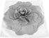 kilofly Home Decorative Throw Pillow Cover, 18" x 18", 3D Floral Grey, White