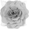 kilofly Home Decorative Throw Pillow Cover, 18" x 18", 3D Floral Grey, White