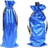 10pcs Satin Blue Red Wine Bags with Drawstrings,Perfect for Travel, Wedding, Birthday, Housewarming and Dinner Party Gift Giving(15"*6")