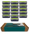 DORCO Pace 6 Sport - Six Blade Razor System with Trimmer and Pivoting Head - 16 Pack Refill (No Handle)