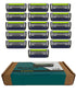 DORCO Pace 6 Sport - Six Blade Razor System with Trimmer and Pivoting Head - 16 Pack Refill (No Handle)