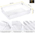 Kootek 4 Pack Large Size Desk Drawer Organizer Tray Rectangle Plastic Bathroom Organizers Kitchen Utensils Silverware Gadgets Trays Dividers Bins for Dresser Cosmetic Makeup Tools Office Cabinets