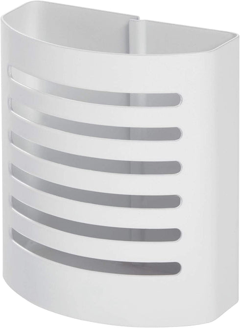 iDesign Forma Magnetic Modern Pen and Pencil Holder, Writing Utensil Storage Organizer for Kitchen, Locker, Home, or Office, Set of 1, Matte White