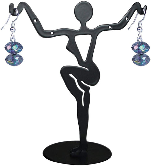 Mooca 12 Pcs Set Black Metal Earring Holder, Jewelry Stand, Earring Display Earring Display Earring Stand Earring Metal Stands, 3 1/4 Inches Height, Black Color