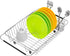 iPEGTOP Expandable Dish Drying Rack with Rustproof Stainless Steel Utensil Cutlery Holder, Over Sink Dish Rack Basket Shelf, Dish Drainer in Sink or On Counter
