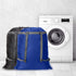 2 Pack Extra Large Laundry Bag Backpack 27?x34? Sturdy and tear resistant Heavy Duty backpack with drawstring closure and Shoulder Strap laundry bags for College Dorm Camp fold travel (Black&Blue)
