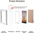 Nacial Picture Frame, Multi Photo Frames Sets 5x7 8x10 11x14 with Mat Wood Grain Wall Frame for Tabletop Display or Wall Mounting 4 Pack (5''x7'', White)