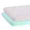 TILLYOU 2 Pack Mini Crib Sheets - Fitted Crib Sheet for Stretchy Jersey Knit Portable Mini Crib, Play Yard, Playpen, Playard Bedding Sheet for Boy Girl, Light Green & Light Gray