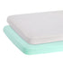 TILLYOU 2 Pack Mini Crib Sheets - Fitted Crib Sheet for Stretchy Jersey Knit Portable Mini Crib, Play Yard, Playpen, Playard Bedding Sheet for Boy Girl, Light Green & Light Gray