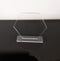 XIAOYUE 5 Sets Acrylic Blanks Hexagon with Stand,DIY Clear Wedding Signs,Personalized Hand Lettered Table Numbers (2.5'')
