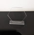 XIAOYUE 5 Sets Acrylic Blanks Hexagon with Stand,DIY Clear Wedding Signs,Personalized Hand Lettered Table Numbers (2.5'')