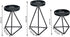 MAINFOR Candle Holder for Pillar Candle Stand Candlesticks, Holiday Wedding Fireplace Geometric Decor Candles Holder for Table Centerpiece, Set of 3 Black Wrought Iron Tall Candle Stick Holder Floor