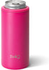 Swig Life Skinny Can Cooler, Stainless Steel, Dishwasher Safe, Triple Insulated Slim Can Sleeve for 12oz Tall Skinny Can Beverages (Hot Pink)