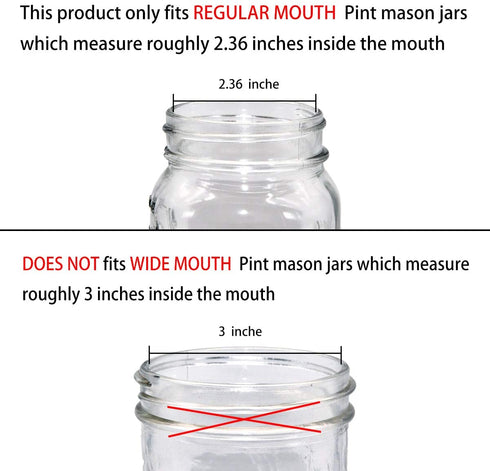 Amolliar Mason Jar Liquid Soap Dispenser Lids - 304 Stainless Steel Pumps & Lids for 16oz Regular Mouth Mason Jar-Rustic/Farmhouse Decor, for Hand Soap,Dish Soap, Lotions/Brushed Nickel-6 Pack