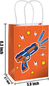 Cracoo Dart War Party Supplies Bags Toy Birthday Wars Party Goody Treat Bags for Cutouts Blaster Gun Party Supplies Dart Battle Decor -16 Pack