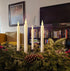 Flameless Taper Candles with Remote and Timer, Electric Window Candles Flickering Battery Operated 6 Pack for Thanksgiving Christmas Votive Party Dinner Decoration