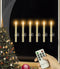 Flameless Taper Candles with Remote and Timer, Electric Window Candles Flickering Battery Operated 6 Pack for Thanksgiving Christmas Votive Party Dinner Decoration