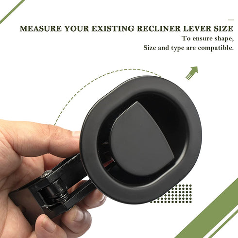 ICYANG Recliner Replacement Parts, 2 Pieces Sofa Chair Recliner Part, Zinc Alloy Metal Sofa Chair Recliner Release Pull Handle, Universal Recliner Brands Compatible Sofa Recliner