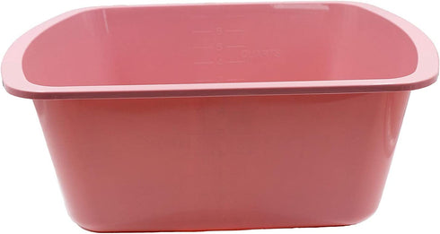 Comfort Axis Rectangular Plastic Wash Basin with Graduations, 7 Quart, 3 Pack, Rose