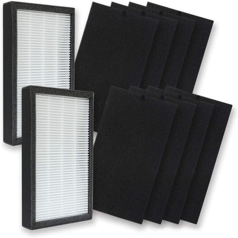 PUREBURG Replacement HEPA Filter Set 2+8 Compatible with FLT4100 AC4100 Filter E, AC4100CA AC4150BL AC4150PCA AC4150PC Part Number FLT11CB4
