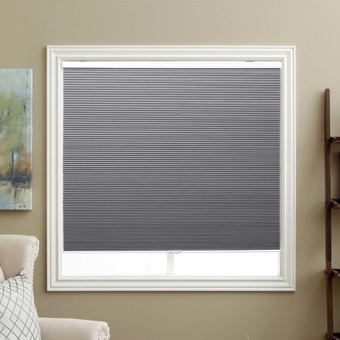 Blackout Cellular Shades Cordless Honeycomb Blinds Fabric Window Shades, 30x64 inch, Cool Silver(Blackout)