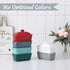 FE Butter Dish, 10 oz Ceramic Butter Keeper with Water Line, French Butter Dish with Lid for Countertop (Mint green)