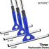 BITOPE 59" Long-Handled Window Squeegee with 3 Replaceable Water Squeegee Blades(8",10",12"), Removable Extension Pole Window Cleaner Squeegee for Shower Glass Door, Car Window, Window, Tile(Blue)