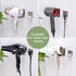 FLE Hair Dryer Holder Wall Mounted Self Adhesive, SUS 304 Stainless Steel Hair Blow Dryer Rack Organizer Compatible with Most Hair Dryers ¦