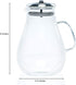SHERFIRE 72 oz Borosilicate Glass Pitcher with Stainless Steel Filter Lid, for Hot and Cold Liquids