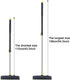 Yocada Push Broom Brush Stiff Bristles Broom Head Telescopic Heavy-Duty Outdoor Commercial for Cleaning Bathroom Kitchen Patio Garage Deck Concrete Wood Stone Tile Floor