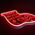 NOXTROND Merry Christmas Sock Festival Neon Light Sign, Red 3D Acrylic Light Up Words LED Lights Sign, USB Powered Dimmable Desk Lamp for Wall Indoor Christmas Party Bar Decoration