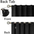 BGment Black Blackout Curtain Blinds - 38 x 45 Inch Thermal Insulated Rod Pocket and Back Tab Blackout Curtains for Kitchen/Home Decor/Bedroom, 2 Window Curtain Panels