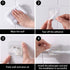 10 Pcs No Drill Curtain Rod Brackets, Adhesive Curtain Rod Holder, No Nail Curtain Rod Brackets Fixing Holders, Drapery Wall Clamp Hook for Curtain Rod with 10 Acrylic Double-Sided Tape (Transparent)