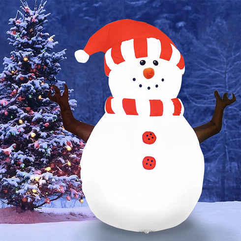 GOOSH 5 FT Height Christmas Inflatables Outdoor Snowman, Blow Up Yard Decoration Clearance with LED Lights Built-in for Holiday/Christmas/Party/Yard/Garden