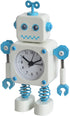 Diskary Robot Wake-up Alarm Clock Without Ticking Sound (White)